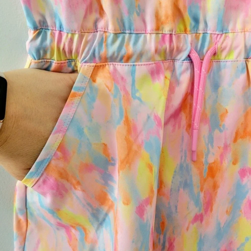 Bass Pro Shops Girls Performance Dress Size S‎ Neon Tie Dye
